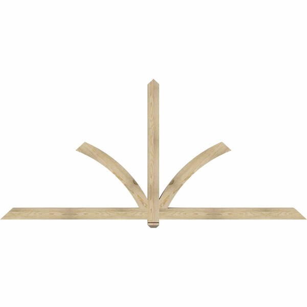 Ekena Millwork Redmond Rough Sawn Timber Gable Bracket, Douglas Fir, 108"W x 49"H x 4"D x 4"F, 11/12 Pitch GBW108X49X0404RED00RDF - main